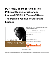^*Download Book Team Of Rivals The Political Genius Of Abraham Lincoln WORD YX46760600 [PDF]#