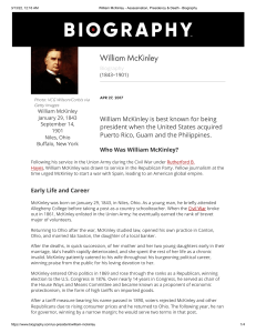 William McKinley - Assassination, Presidency & Death - Biography
