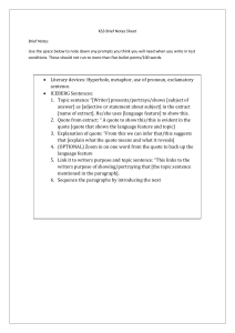Brief notes PP2 Reading Assessment