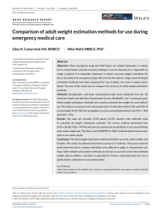 Accuracy Of Critical Care Transport Team Estimation Of Patient Height And Weight In Scene Responses - Boehringer et al, 2020