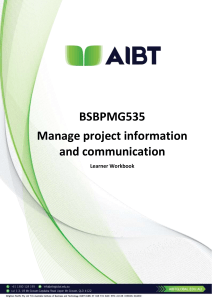 AIBT BSBPMG535 Learner Workbook V1.0