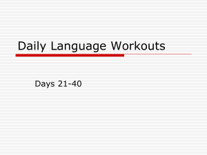 daily language workouts-days 21-40