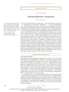 Myeloproliferative Neoplasms - review article