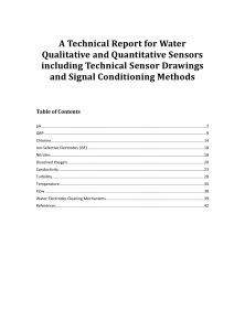 A Technical Report for Water Qualitative and Quantitative Sensors