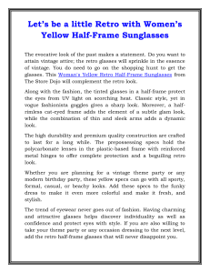 Let’s be a little Retro with Women’s Yellow Half-Frame Sunglasses