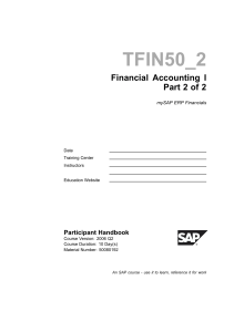 TFIN50 2 Financial Accounting I Part 2 of 2