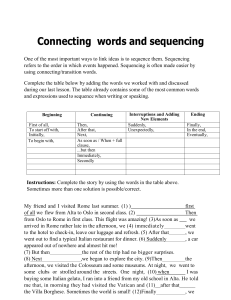 Linking - Connecting Words Worksheet
