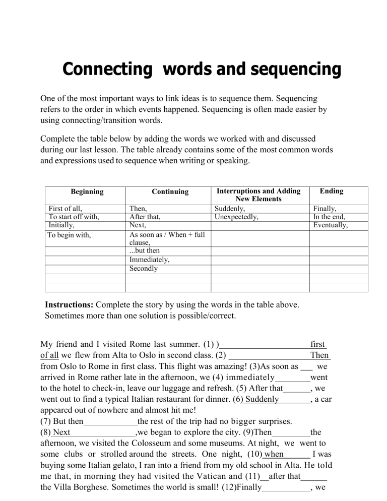 linking-connecting-words-worksheet