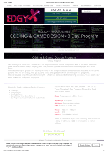 Holiday program for web designing - Edgyx