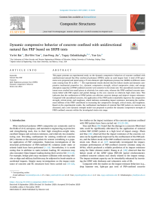 Dynamic compressive behavior of concrete confined with unidirectional natural flax FRP based on SHPB tests