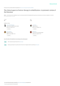 The clinical aspects of mirror therapy in rehabilitation: A systematic review of the literature