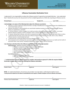 Influenza Declination Form