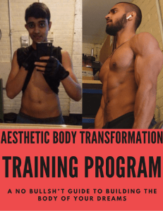 Aesthetic Body Transformation Training Program