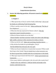 Chu Jus House comprehension questions ch. 1-3 (1)