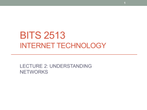 Lecture 2 - Understanding Networks Lecture