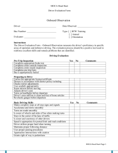 Driver Evaluation Form in PDF