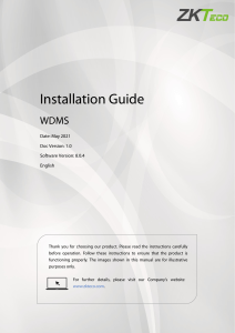 WDMS Installation Guide