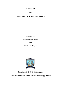 lab manual concrete  indian standard