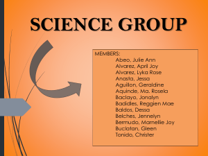 SCIENCE GROUP PRESENTATION