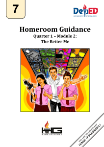 Homeroom Guidance - The Better Me