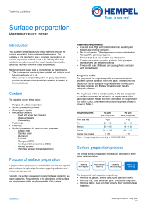 Surface preparation Repair May 2020