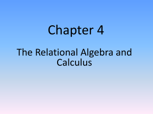 1-Relational Algebra and Calculus