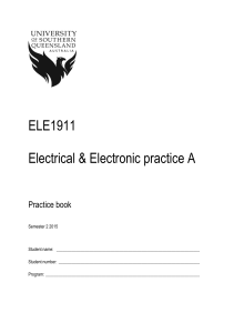 Electrical and Electronic pactice book USQ