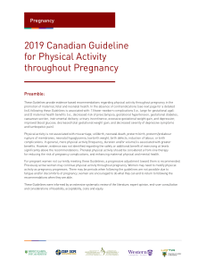 CSEP Pregnancy Guidelines 2019
