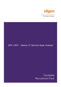 Senior IT Service Desk Analyst candidate pack