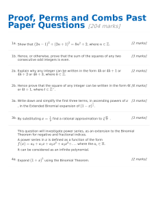 Proof  Perms and Combs  IB Past Paper Questions
