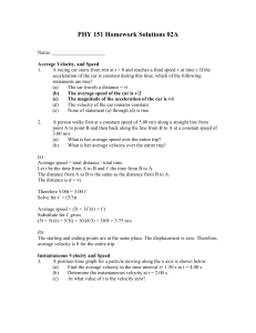 PHY 151 Homework Solutions 02A