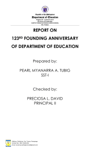 123RD DEPED FOUNDING ANNIVERSARY