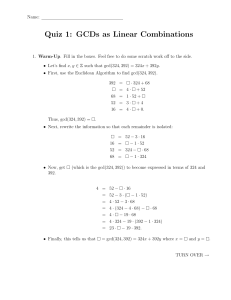 Quiz Linear Combinations