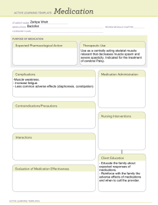 Active Learning Template medication BACLOFEN