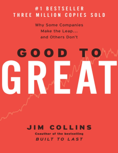 Good to Great  Jim Collins