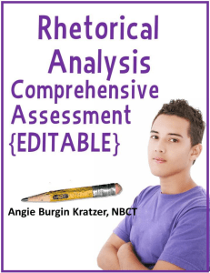45 - AP English Language Comprehensive Style Analysis Rhetorical Analysis Assessment