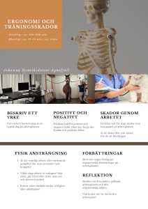Ergonomi & Tr&auml;ningsskador Uppgift