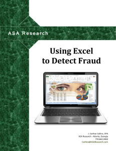 Track fraud using Excel