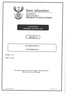 Mathematics P2 Nov 2016 Eng