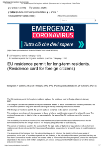 Permesso di soggiorno UE per soggiornanti di lungo periodo. (Carta di soggiorno per cittadini stranieri)   Polizia di Stato en