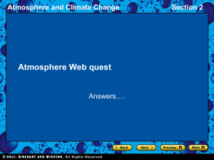 atmosphere web quest