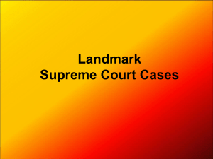 Landmark Court Cases