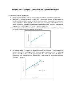 Chapter 23 - Aggregate Expenditure and Equilibrium Output