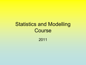Statistics and modelling course