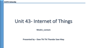 Internet of Things (IoT) Presentation