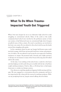 Chapter 4 What to do when trauma-impacted youth get triggered