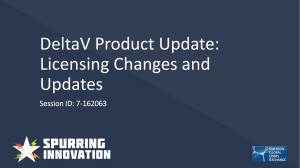 DeltaV Product Update Licensing Changes and Updates