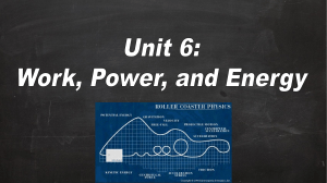Unit 6 - Work Power and Energy Slides