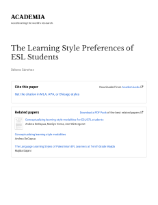 The learning style preferences of ESL students - Joy M Reid-with-cover-page-v2