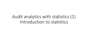 Lecture2-1 - introduction to statistics